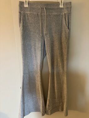 Aerie Heather Grey Knit Flare Sweatpants